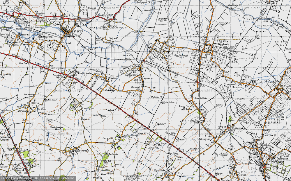Old Map of Boxworth End, 1946 in 1946
