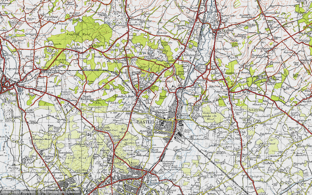 Old Map of Boyatt Wood, 1945 in 1945