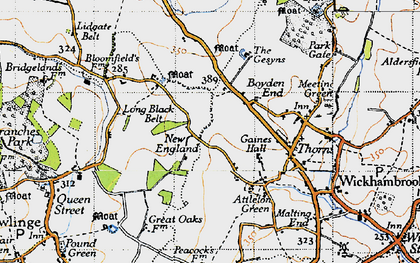 Old map of Boyden End in 1946