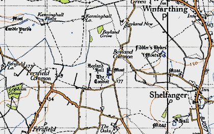 Old map of Boyland Common in 1946