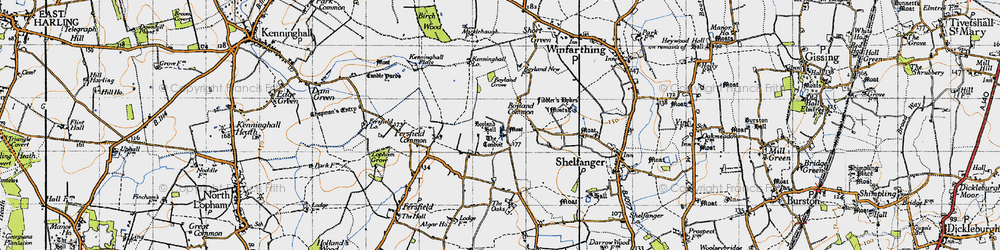 Old map of Boyland Common in 1946