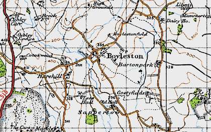 Old map of Boylestone in 1946