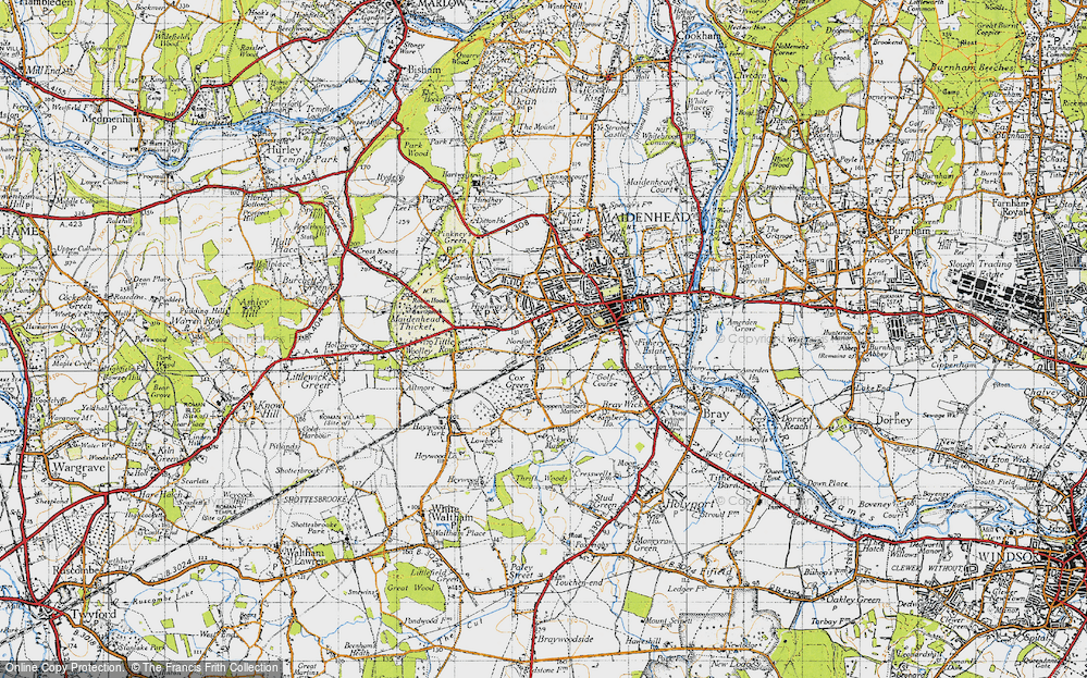 Old Map of Boyn Hill, 1947 in 1947