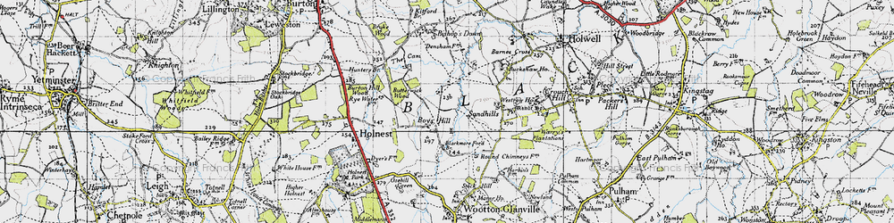 Old map of Butterwick in 1945