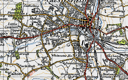Old map of Boythorpe in 1947