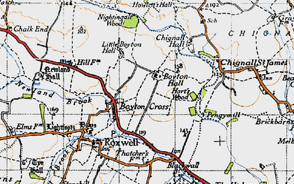Old map of Boyton Cross in 1946
