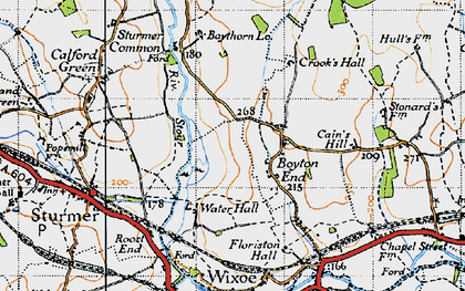 Old map of Boyton End in 1946