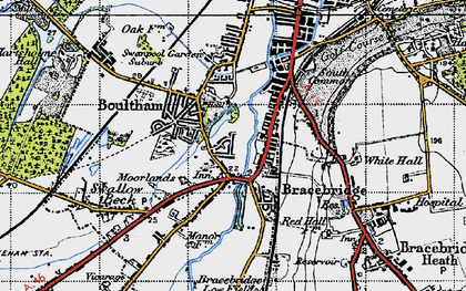 Old map of Bracebridge in 1947