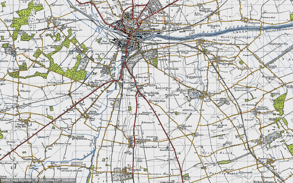 Old Map of Bracebridge Heath, 1947 in 1947