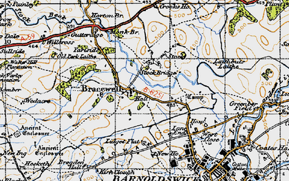 Old map of Bracewell in 1947