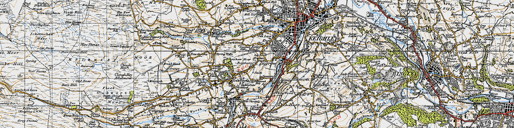 Old map of Bracken Bank in 1947