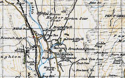 Old map of Brackenbottom in 1947