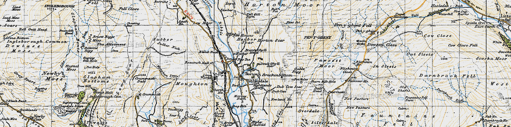 Old map of Brackenbottom in 1947