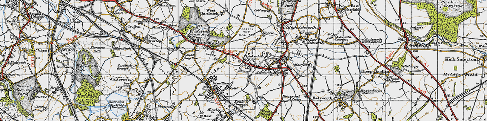 Old map of Brackenhill in 1947