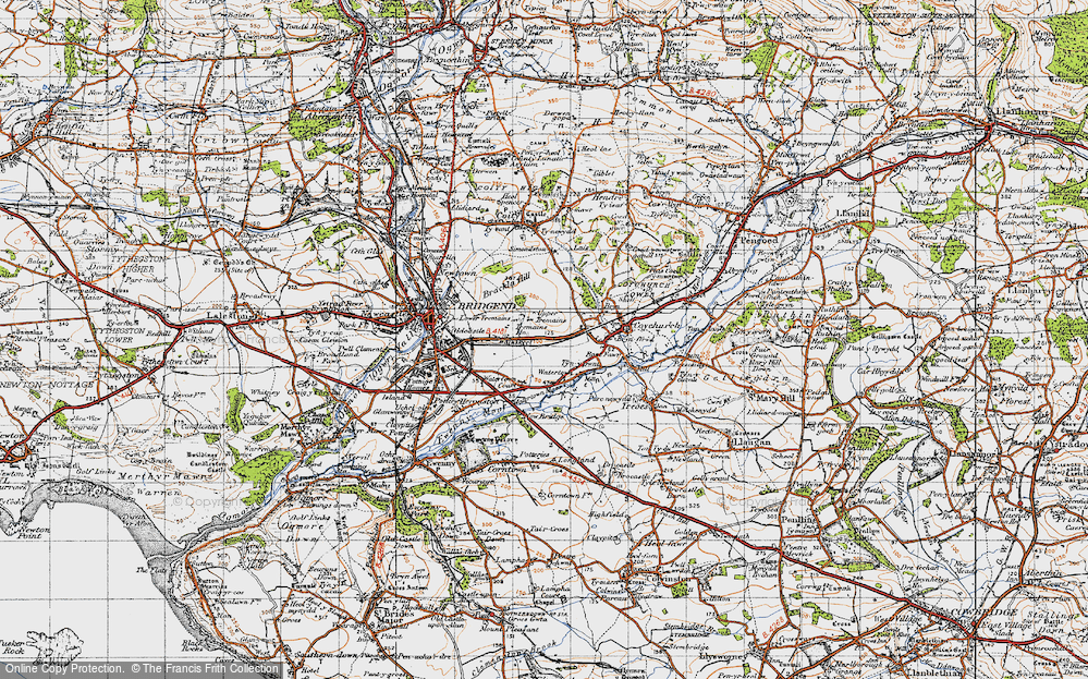 Old Map of Brackla, 1947 in 1947