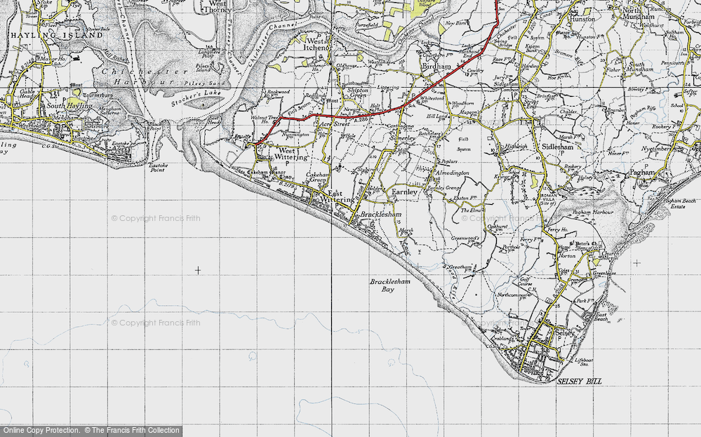 Old Map of Bracklesham, 1945 in 1945