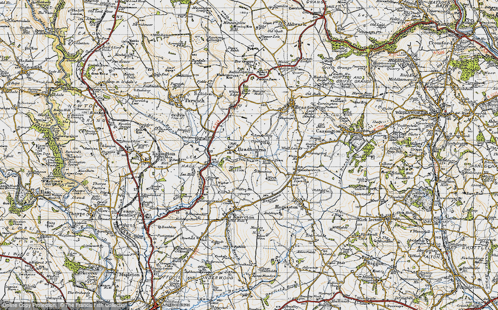 Old Map of Bradbourne, 1946 in 1946