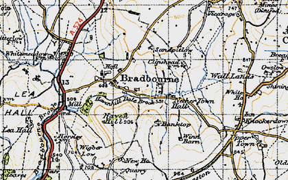 Old map of Bradbourne in 1946