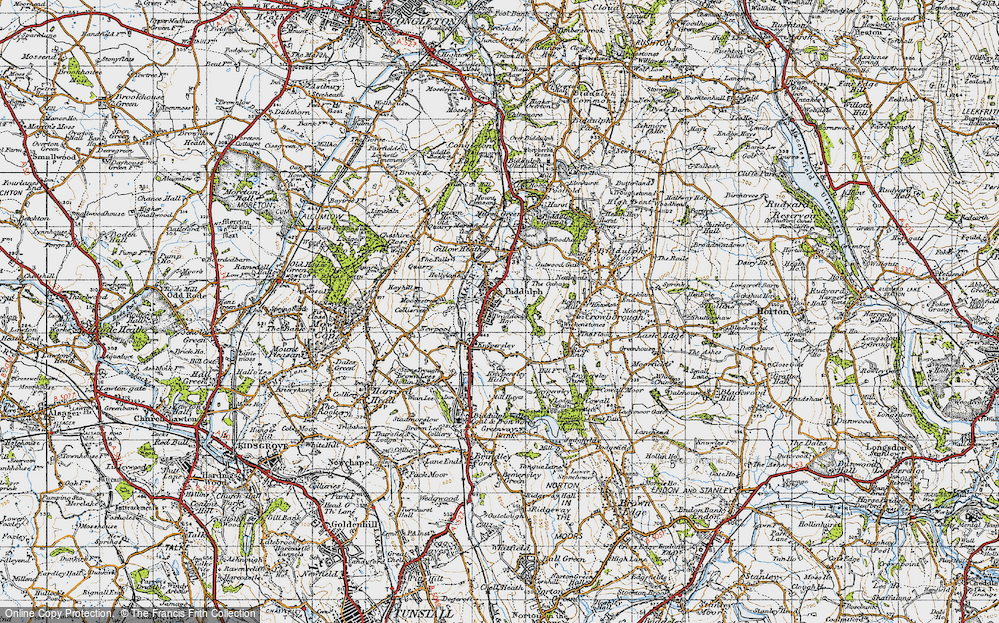 Old Map of Braddocks Hay, 1947 in 1947
