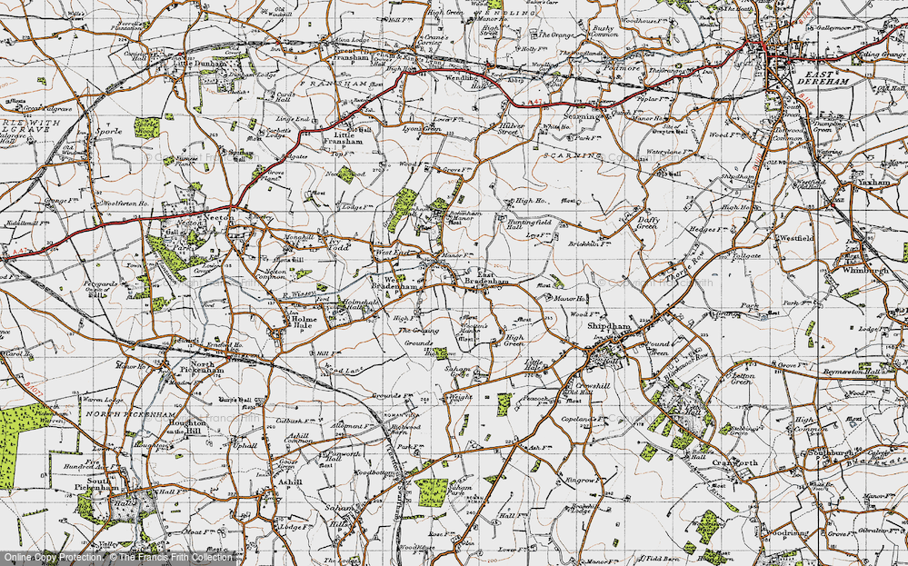 Old Map of Bradenham, 1946 in 1946