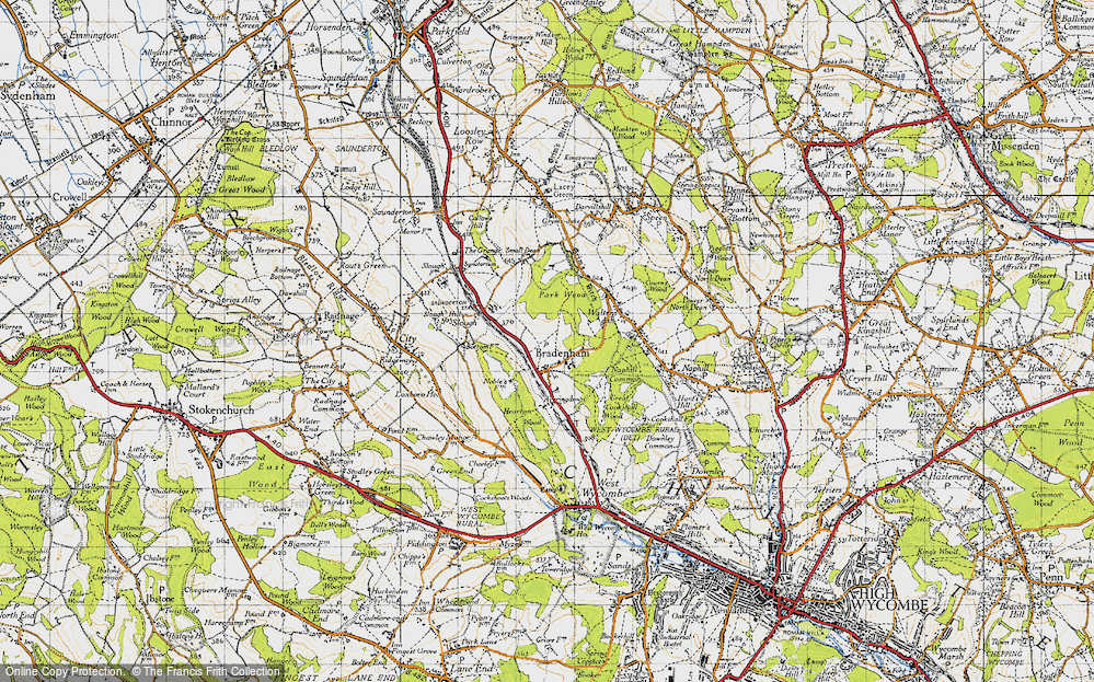 Old Map of Bradenham, 1947 in 1947