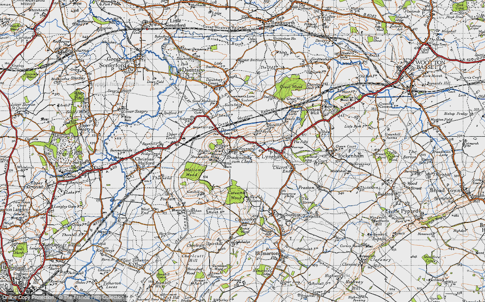 Old Map of Bradenstoke, 1947 in 1947