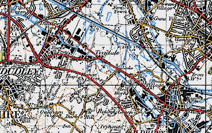 Old map of Brades Village in 1946