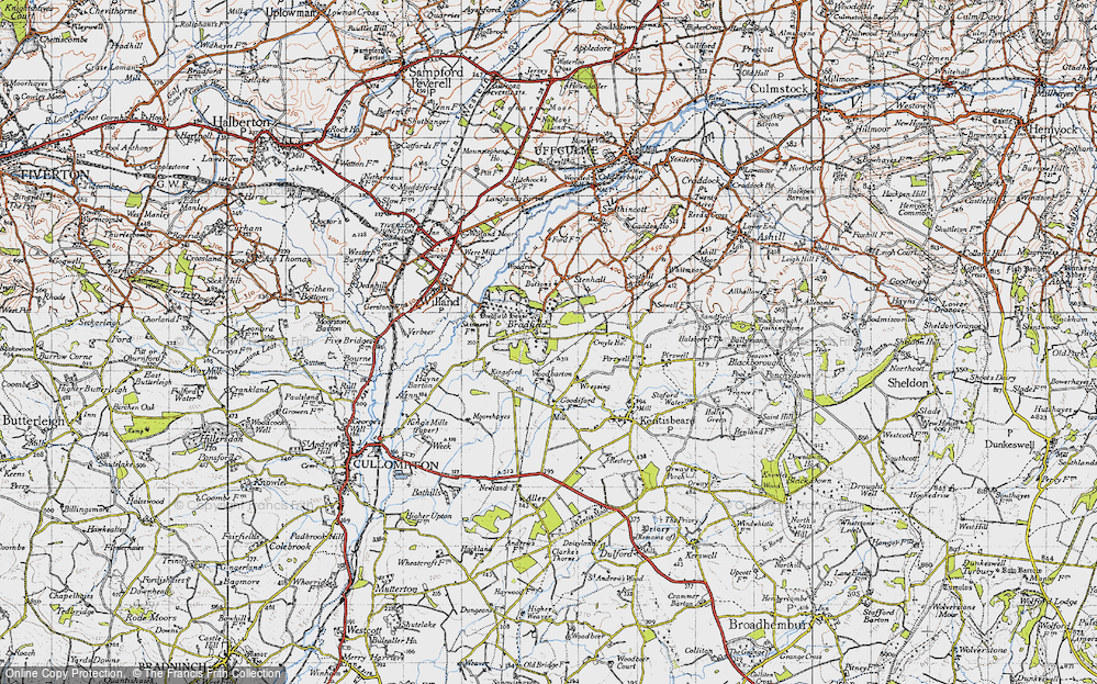 Old Map of Bradfield, 1946 in 1946