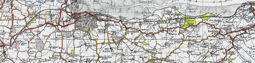 Old map of Jacques Hall in 1946