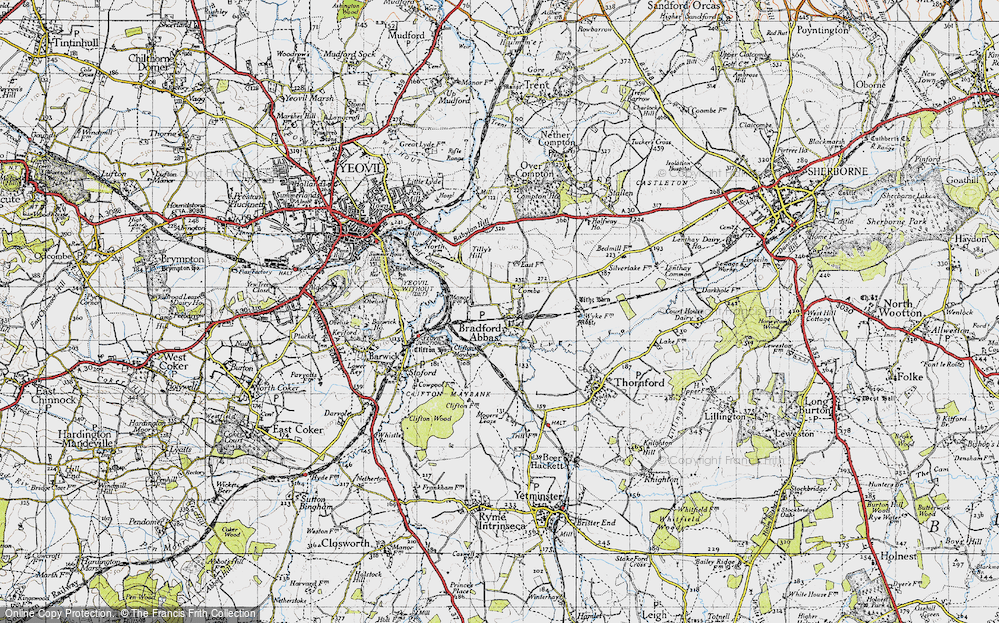 Old Map of Historic Map covering Yeovil Junc Sta in 1945