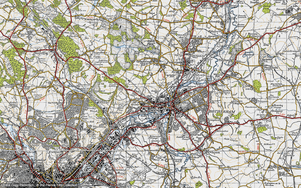 Old Map of Bradgate, 1947 in 1947