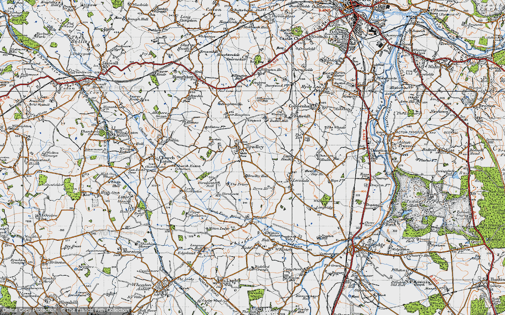 Old Map of Bradley, 1946 in 1946