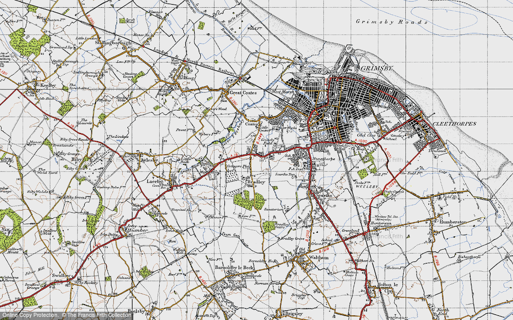 Old Map of Bradley, 1946 in 1946