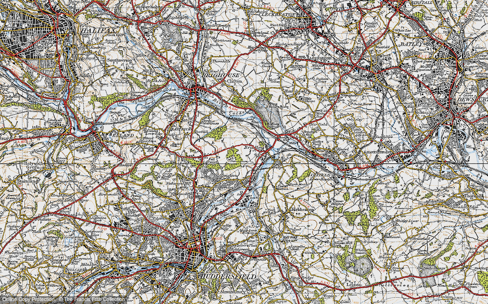 Old Map of Bradley, 1947 in 1947