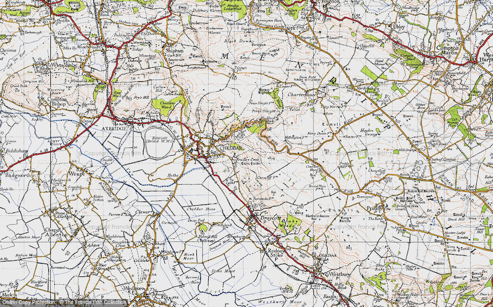 Old Map of Bradley Cross, 1946 in 1946