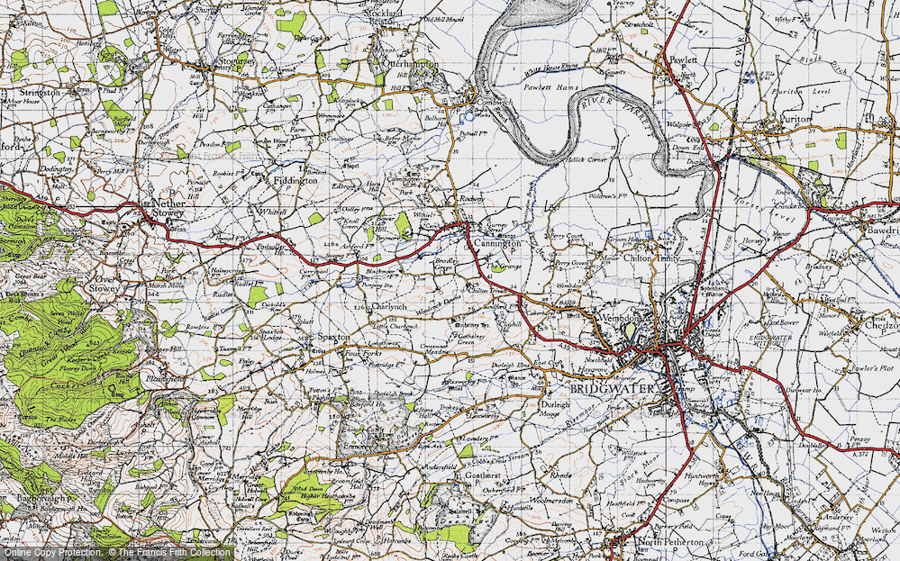 Old Map of Historic Map covering Blackmore Fm in 1946