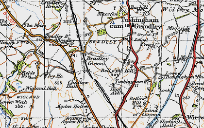Old map of Agden Hall in 1947