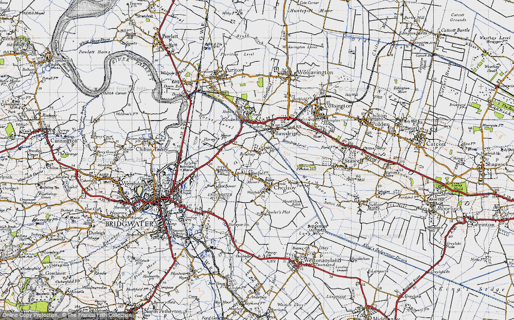 Old Map of Bradney, 1946 in 1946