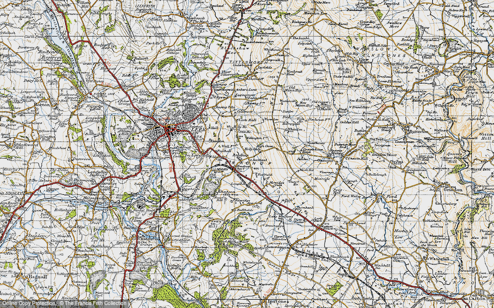 Old Map of Bradnop, 1947 in 1947