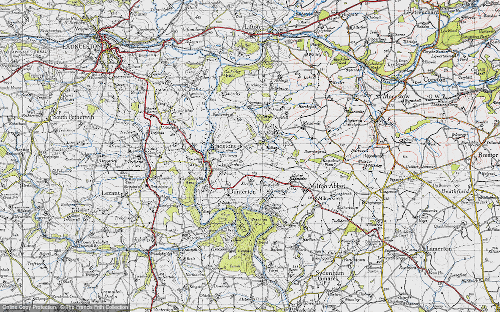 Old Map of Bradstone, 1946 in 1946