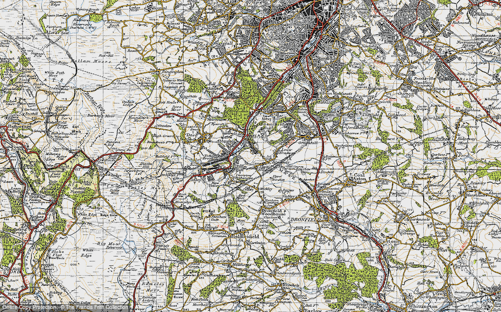 Old Map of Bradway, 1947 in 1947
