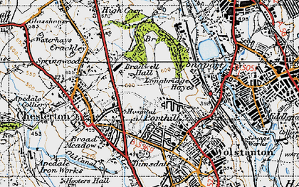 Old map of Bradwell in 1946