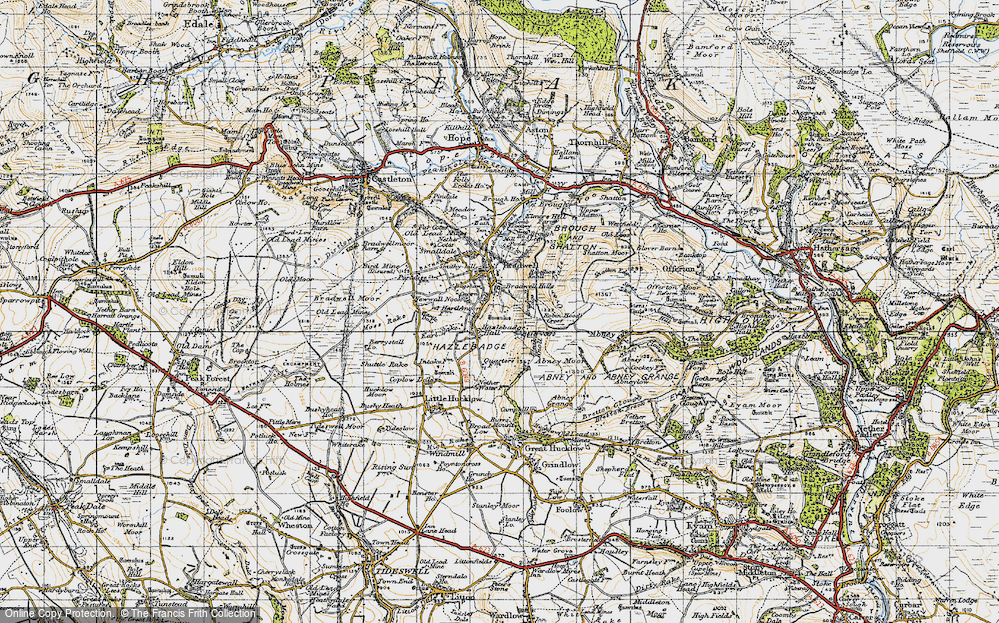 Old Map of Bradwell Hills, 1947 in 1947