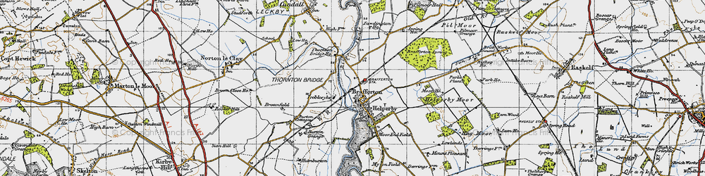 Old map of Brafferton in 1947