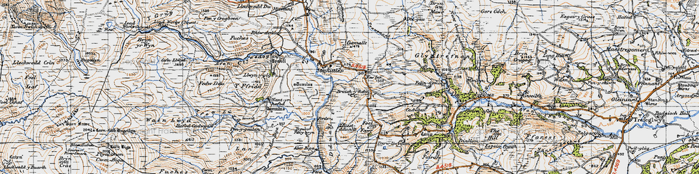 Old map of Braichyfedw in 1947