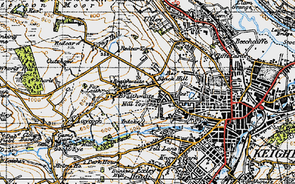 Old map of Braithwaite in 1947