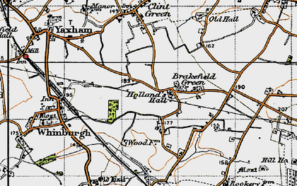 Old map of Brakefield Green in 1946