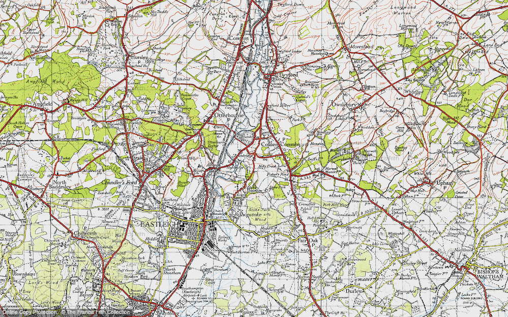 Old Map of Brambridge, 1945 in 1945