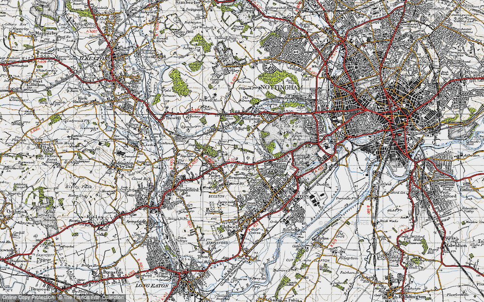 Old Map of Bramcote Hills, 1946 in 1946