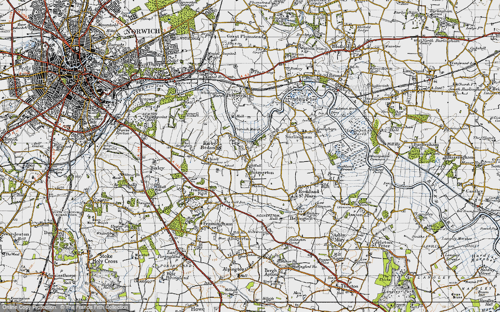 Old Map of Bramerton, 1946 in 1946